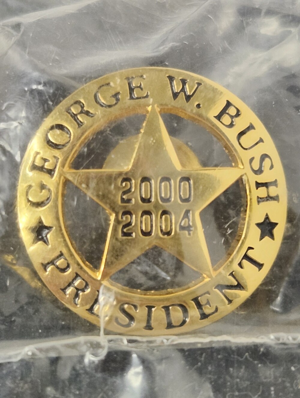 Vintage George W. Bush 2000-2004 Commemorative Gold Pin